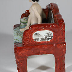 Chinese Porcelain Erotica Figural Group, Republic Period, Minguo 1912-1949