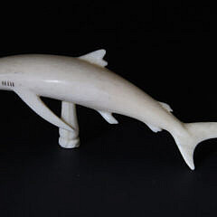 Charlie Sayle Carved Antique Ivory Shark