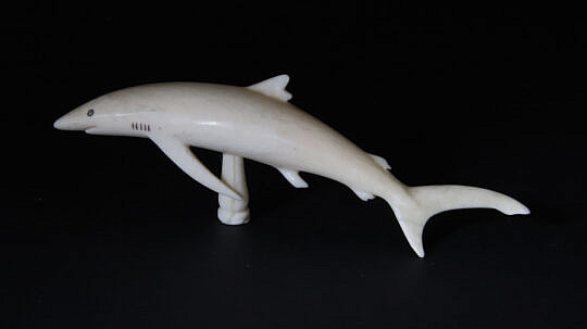 Charlie Sayle Carved Antique Ivory Shark