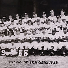 Brooklyn Dodgers Baseball Team Photograph, circa 1955