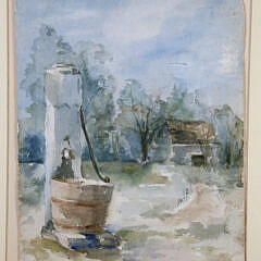 M.H. Congdon Watercolor on Paper “The Well Pump”