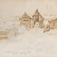 Jack L. Gray Watercolor “From my Kitchen Window 1978”