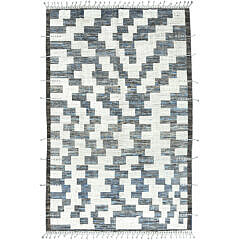 Fossil Grey Ben Ourain Style Moroccan Berber Oriental Carpet