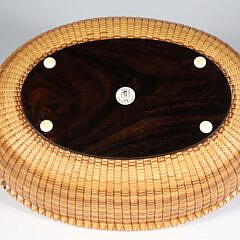 Jean M. Valerio Shallow Double Handle Nantucket Basket Tray, circa 20003
