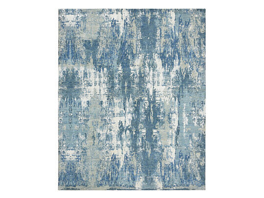 234-4700 Abstract Design Shades of Blue Carpet A