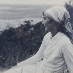 August 1931 Sconset, Nantucket Black and White Photograph of a Woman