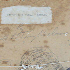 1928 Lowell Tony Baloon Oil on Artist Board “Fisherman’s Walk, Menemsha, Martha’s Vineyard”