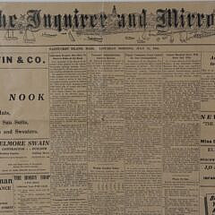 Framed Copy of the Inquirer and Mirror July 13, 1946