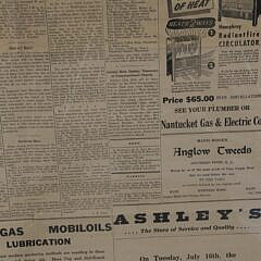 Framed Copy of the Inquirer and Mirror July 13, 1946