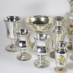 Large Collection of Antique Mercury Glass