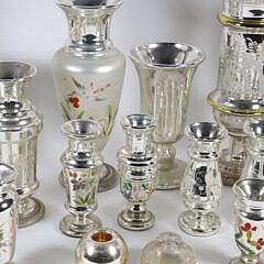 Large Collection of Antique Mercury Glass