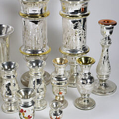 Large Collection of Antique Mercury Glass