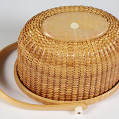 Jean M. Valerio Miniature Swing Handle Oval Nantucket Basket