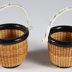 Jean M. Valerio Two Woven Miniature Nantucket Baskets
