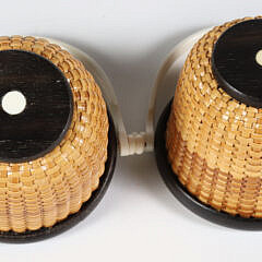 Jean M. Valerio Two Woven Miniature Nantucket Baskets