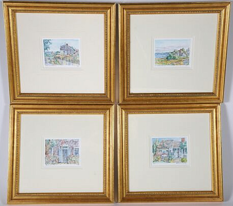 Group of Four William Welch (1947-2018) Watercolors on Paper