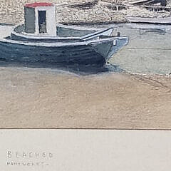 Jed Foster Gouache and Watercolor on Paper, “Beached Nantucket”