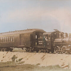 William W. Coffin Tinted Photograph of “The Old Nantucket Railroad”