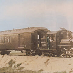 William W. Coffin Tinted Photograph of “The Old Nantucket Railroad”