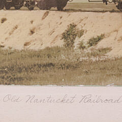 William W. Coffin Tinted Photograph of “The Old Nantucket Railroad”