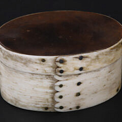 Miniature Oval Whalebone Six Finger Ditty Box, 19th Century