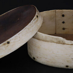 Miniature Oval Whalebone Six Finger Ditty Box, 19th Century