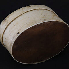 Miniature Oval Whalebone Six Finger Ditty Box, 19th Century