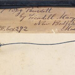 Wendell Macy Oil on Artist Board “Wreck of the Brig Poinsett”, circa 1873