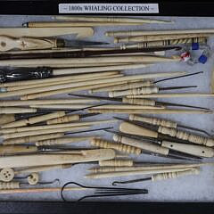 Collection of Fifty-Five Whalebone Sewing, Knitting and Textile Tools, 19th Century