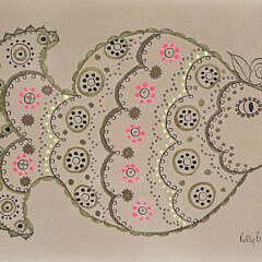 Polly Bushong Pen and Ink on Paper “The Conceited Perch”