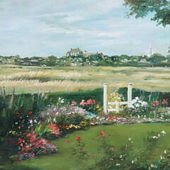 Paul Longnecker Oil on Canvas “Lily Pond, Nantucket”