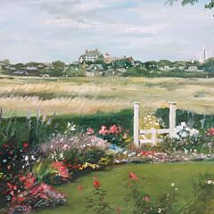 Paul Longnecker Oil on Canvas “Lily Pond, Nantucket”