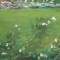 Paul Longnecker Oil on Canvas “Lily Pond, Nantucket”