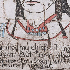 Elaine Gifford Etching and Watercolor Painting “Chief Joseph”