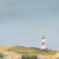M J Levy Dickson Contemporary Oil on Panel “View of Sankaty Light”