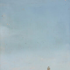 M J Levy Dickson Contemporary Oil on Panel “View of Sankaty Light”