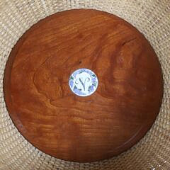 Jean M. Valerio Woven Swing Handle Round Open Nantucket Basket, circa 1998