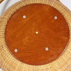 Jean M. Valerio Woven Swing Handle Round Open Nantucket Basket, circa 1998