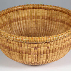 Jean M. Valerio Woven Open Round Nantucket Basket, circa 2000