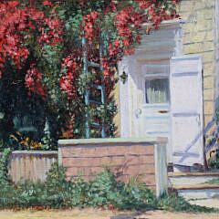 Volney Alan Richardson Oil on Canvas “Nantucket Doorway – 6 Liberty Street”