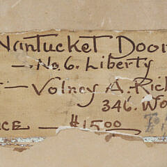 Volney Alan Richardson Oil on Canvas “Nantucket Doorway – 6 Liberty Street”