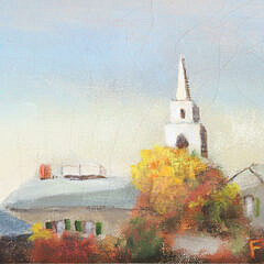 Fleming Oil on Canvas “Nantucket Skyline”