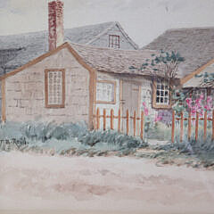 Jane Brewster Reid Watercolor on Paper “Hearts Ease, Siasconset”