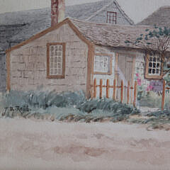Jane Brewster Reid Watercolor on Paper “Hearts Ease, Siasconset”