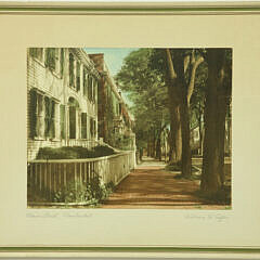 William W. Coffin Hand Tinted Photograph “Main Street, Nantucket”