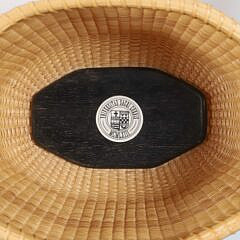 Jean M. Valerio Woven Octagonal Open Swing Handle Nantucket Basket, circa 2008