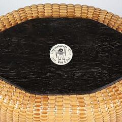 Jean M. Valerio Woven Octagonal Open Swing Handle Nantucket Basket, circa 2008