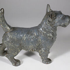 Antique Cast Iron Scottish Terrier Doorstop by Hudley, circa 1910