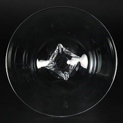 Signed Steuben Clear Crystal “Star” Based Pedestal Bowl