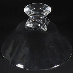 Signed Steuben Clear Crystal “Star” Based Pedestal Bowl